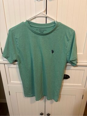 U.S. Polo Assn Mint Green Logo Tee Youth XL 16-18 Preppy Basic Y2K  Sporty